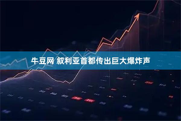 牛豆网 叙利亚首都传出巨大爆炸声